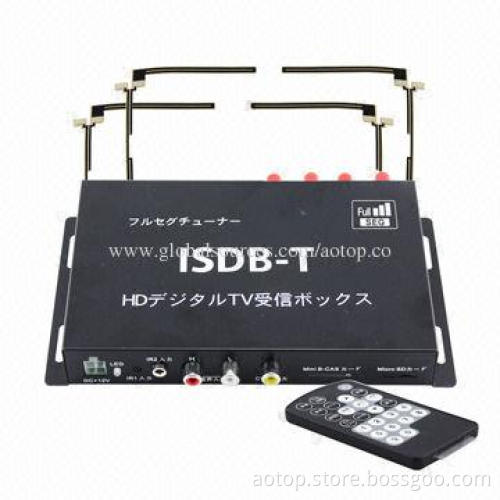 Exclusive Car Full Seg TV Box for Japan, 4 Tuners, Full HD 1,080P, PVR, 250km/h High Speed